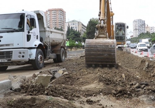 20 Yanvar dairəsi” istiqamətinə gedən yol genişləndirilir