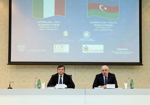 Azərbaycan - İtaliya biznes forumu keçirilib - Fotolar