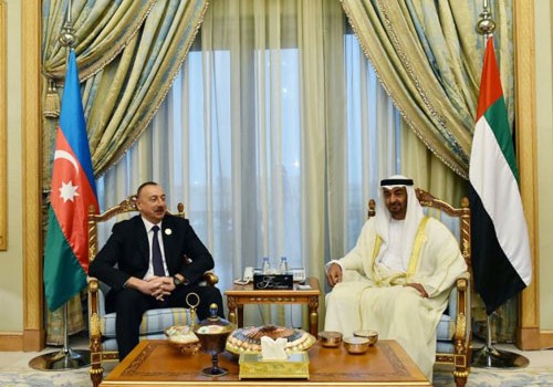 Azərbaycan prezidenti Abu-Dabinin vəliəhdi ilə görüşüb
