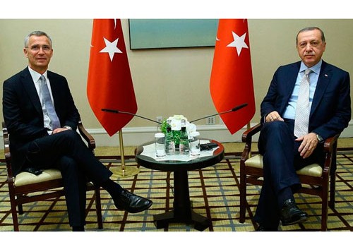 Türkiyə Prezidenti ilə NATO-nun baş katibi arasında görüş olub