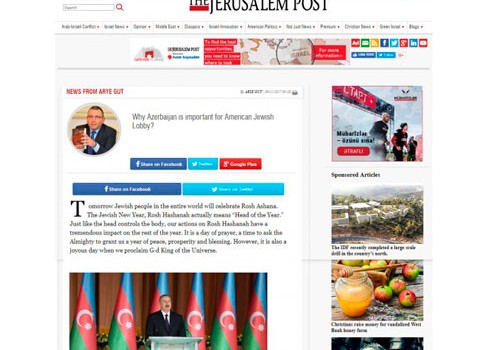 “The Jerusalem Post”: “Nəyə görə Azərbaycan Amerika yəhudi lobbisi üçün zəruridir?”