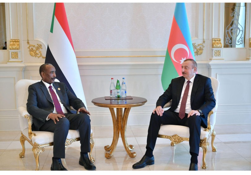 Azərbaycan Prezidenti İlham Əliyev Sudan Prezidenti Abdul-Fattah Al-Burhan ilə görüşüb