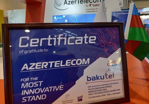 AzerTelecom-un stendi “Bakutel-2019” sərgisində ən innovativ stend seçilib