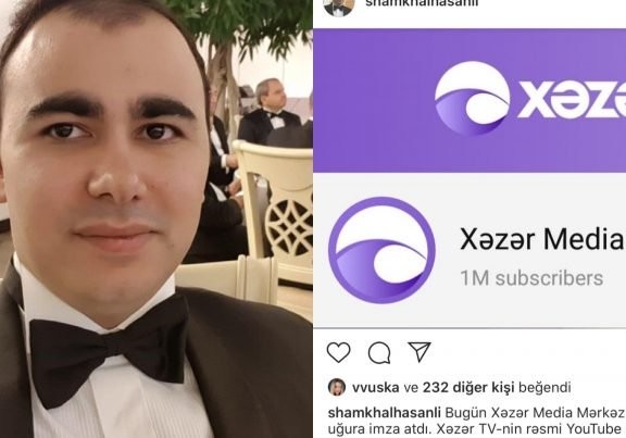 Şamxal Həsənlidən Xəzər TV açıqlaması: “Kanalımızın abunəçi sayı 1 milyonu keçdi”