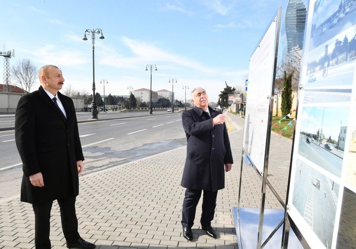Prezident İlham Əliyev Bakıda yeraltı piyada keçidinin açılışında iştirak edib