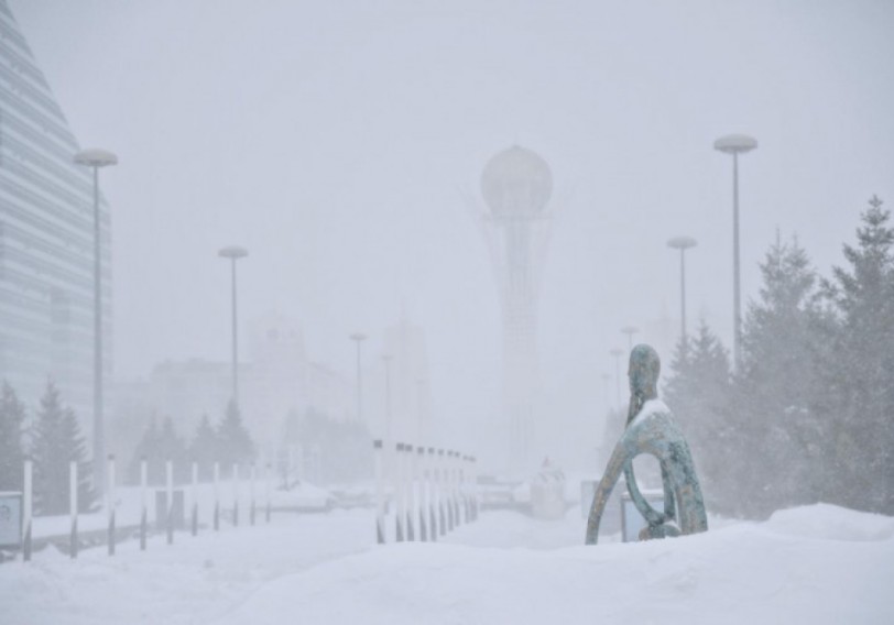 Nur-Sultanda hava durumu ilə bağlı fövqəladə vəziyyət davam edir