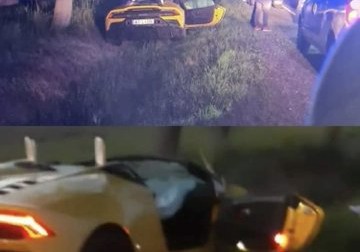 “Lamborghini”ni ağaca çırpdı