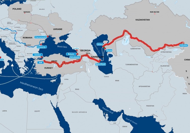 43 konteynerdən ibarət qatar Çin-Qazaxıstan sərhədindən Türkiyəyə 12 günə çatıb