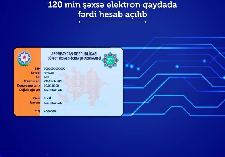 120 min şəxsə elektron qaydada fərdi hesab açılıb