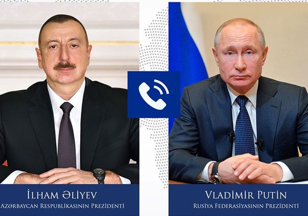 Prezident İlham Əliyev Rusiya Prezidenti Vladimir Putinə telefonla zəng edib