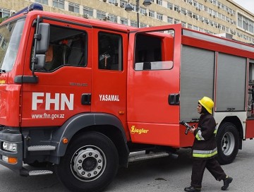 Yasamal rayonunda yaşayış binasında yanğın olub