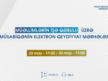 Müəllim olmaq istəyənlərin nəzərinə! - Elektron sənəd qəbuluna başlanılır